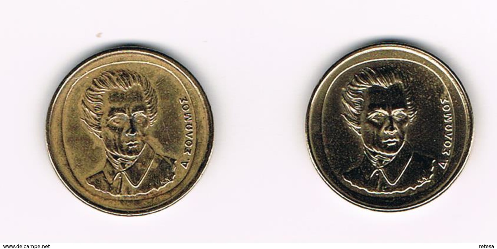 -&  GRIEKENLAND  2 X 20 DRACHMES  1994/2000 - Grèce