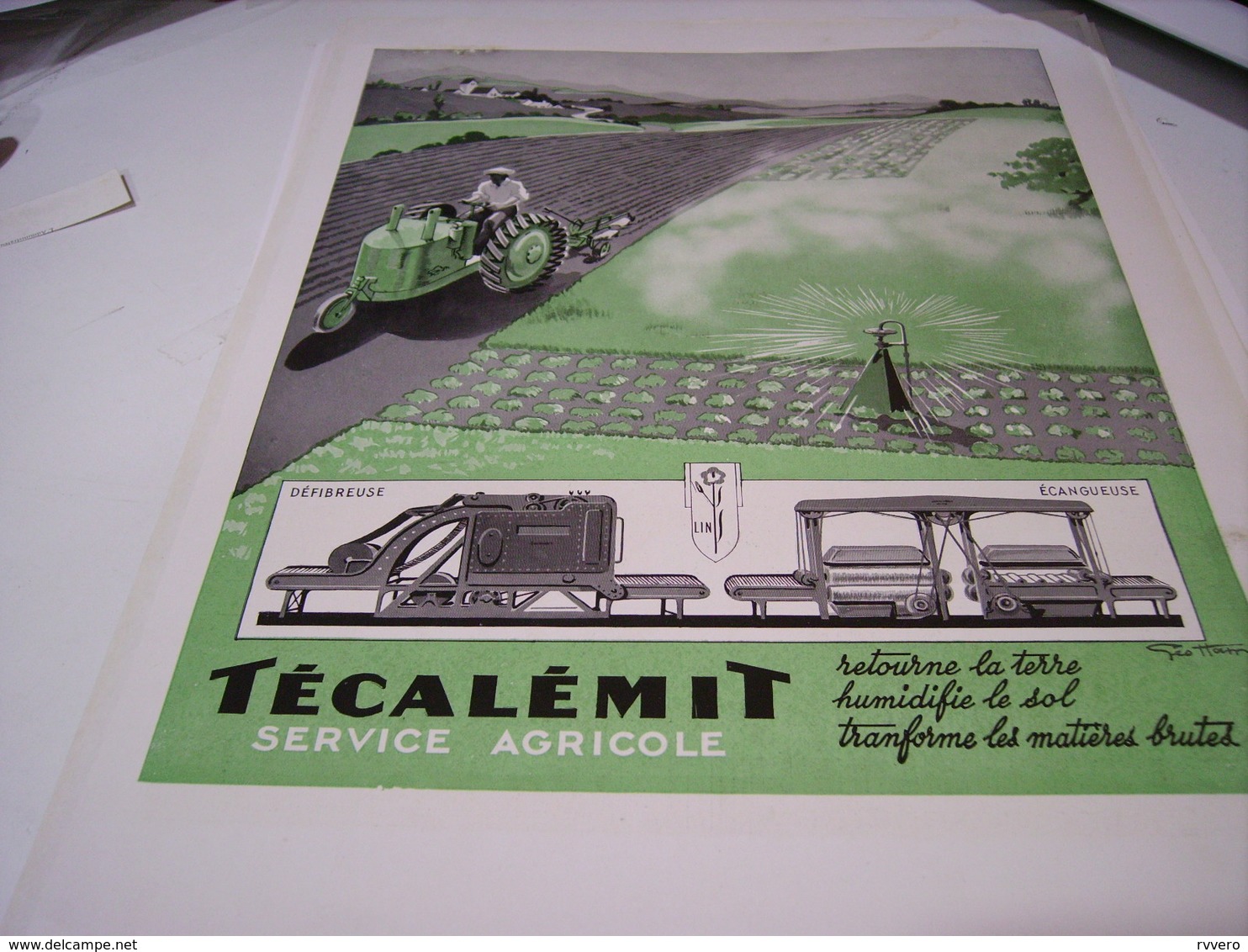 ANCIENNE PUBLICITE  UNE MARQUE TECALEMIT  1941 - Traktoren