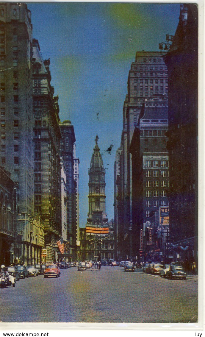 PHILADELPHIA  BELLEVUE HOTEL  SOUTH BROAD STREET  1957  AIR MAIL - Philadelphia