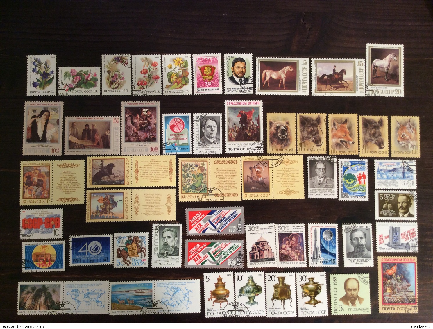 USSR - 100 complete sets + other loose stamps for a total of over 1120 all different.