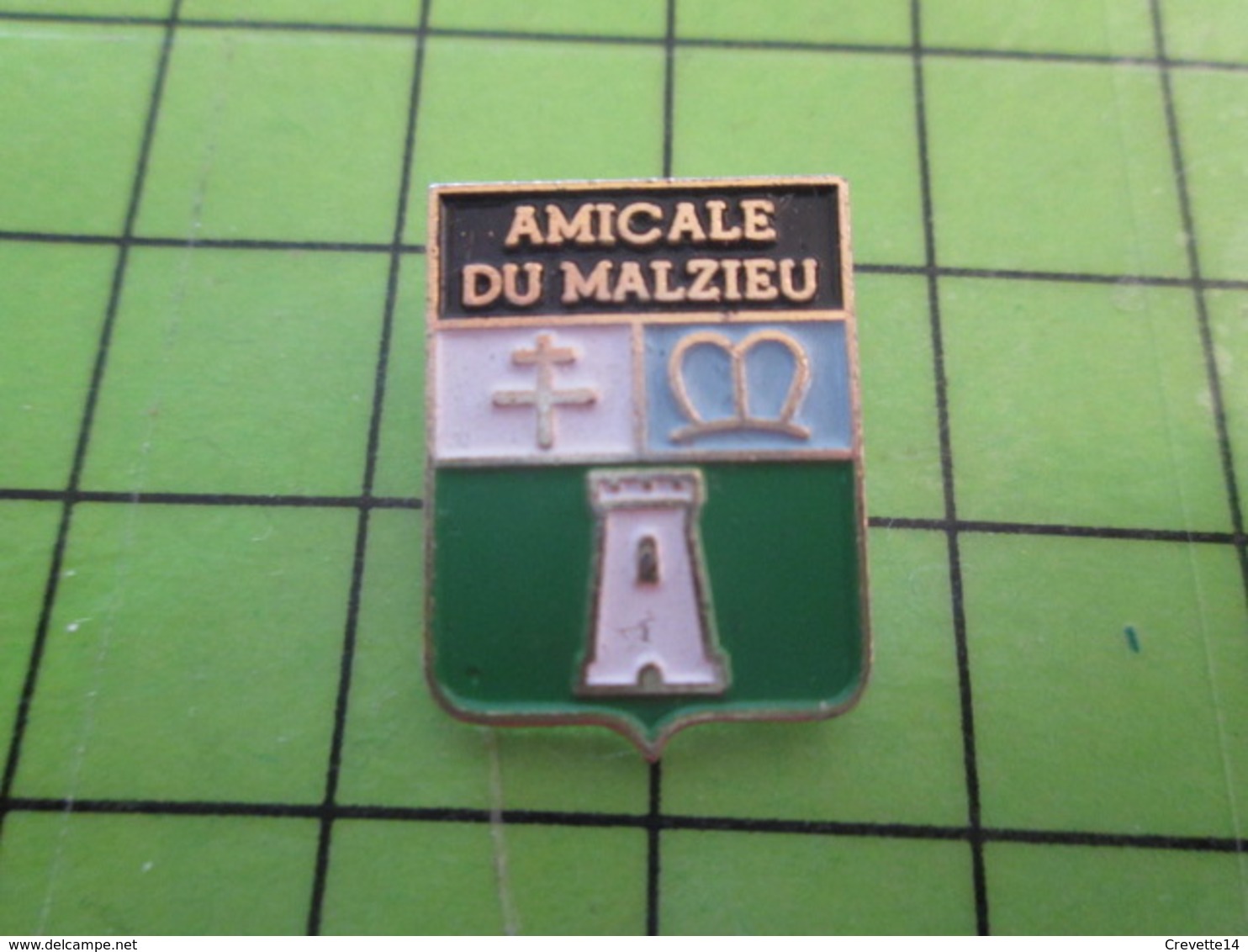 810e Pin's Pins / Belle Qualité Et Rare / VILLES / BLASON ECUSSON ARMOIRIES AMICALE DU MALZIEU LOZERE - Städte