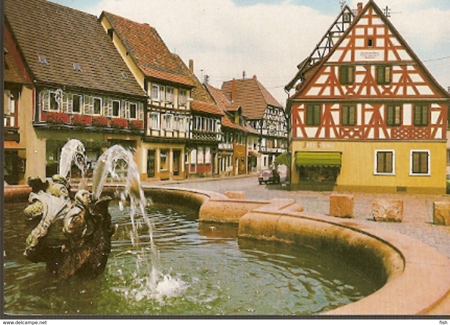 Germany & Circulated, Ladenburg Marktplatz, Genlis France 1985 (6802) - Ladenburg