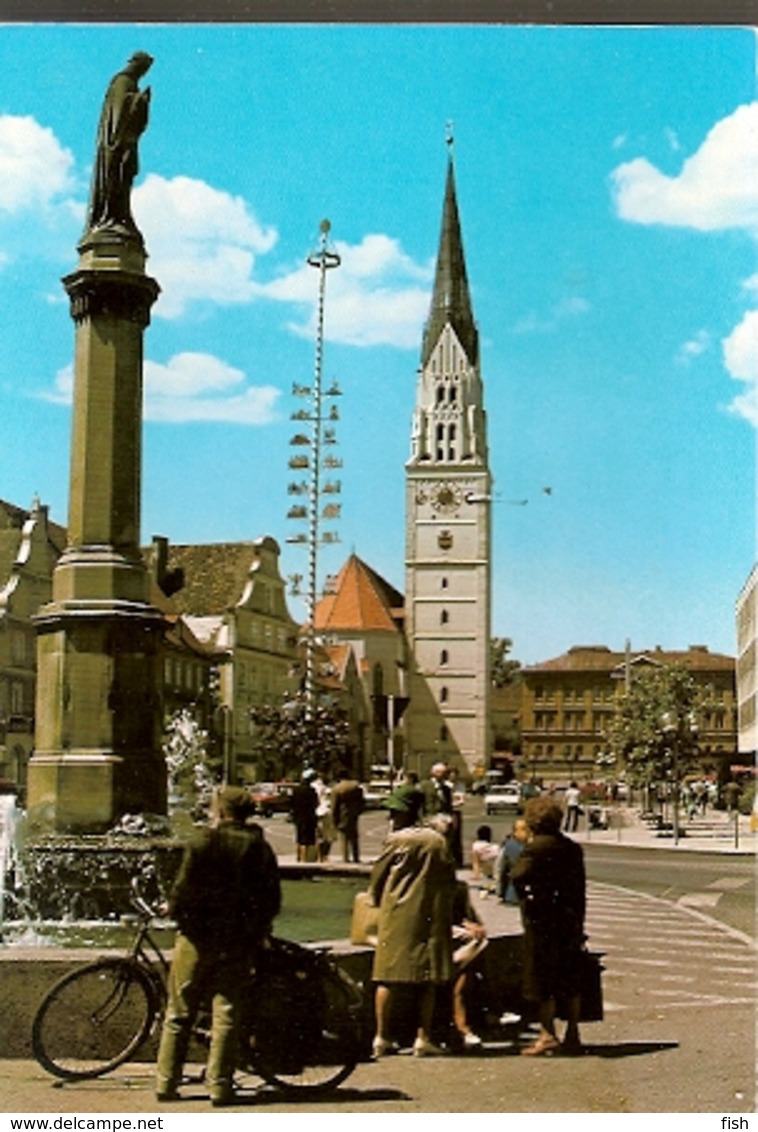 Germany & Circulated, Pfaffenhofen, Ilm Tor Zur Hallertau Hauptplatz Maibaum Kirche, Dijon  France 1985 (8068) - Pfaffenhofen