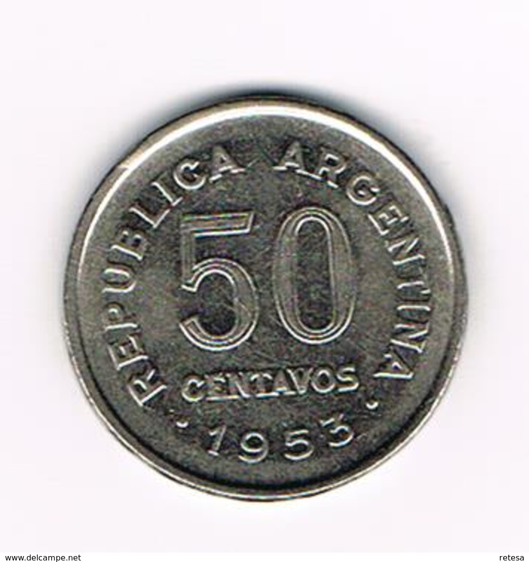 -&  ARGENTINA  50  CENTAVOS  1953 - Argentine