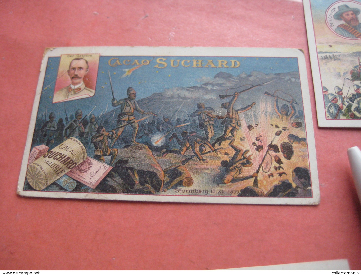 5 Cards Litho C1895 Pub Chocolat  Suchard  N°112 BOER WAR Gueurre Des Boers South Africa General French Buller Kekevich - Historical Documents