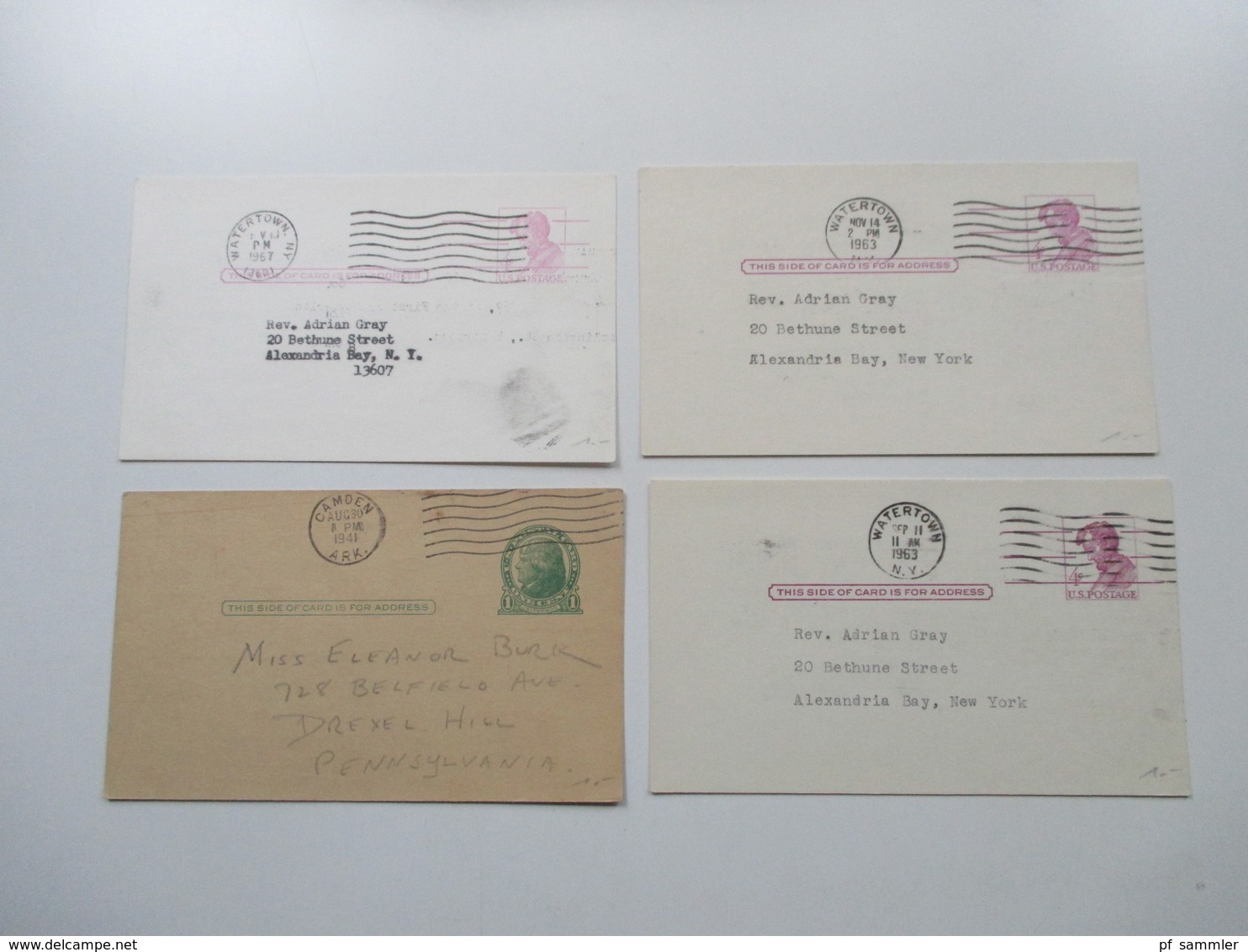 USA Posten GA Karten / Umschläge ca. 1980 / 90er Jahre 350 Stück ungebraucht / Nominale?? Lagerposten