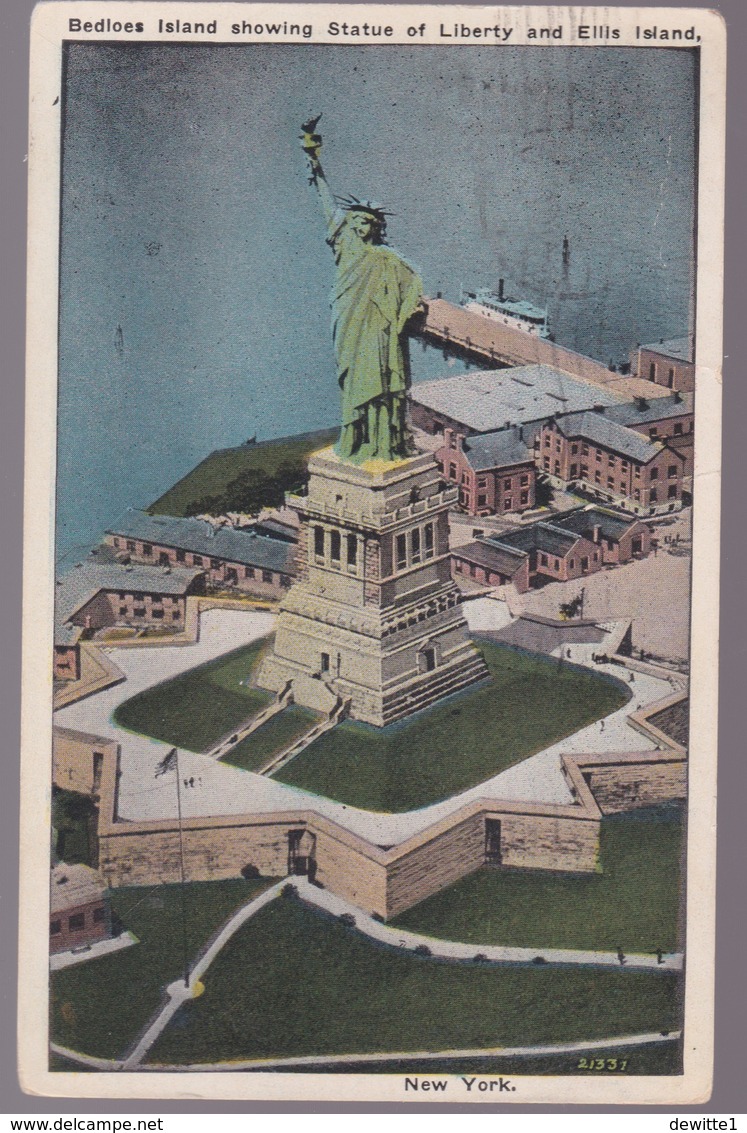 CPA   New York  Bedloes Island  Showing   Statue Of Liberty - Other & Unclassified