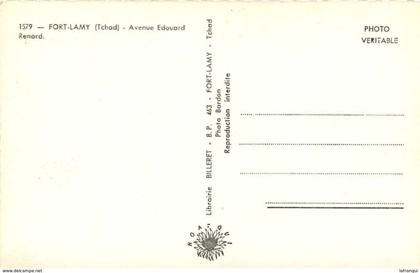 Pays Div : Ref M274- Tchad - Fort Lamy - Avenue Edouard Renard -vue Aerienne  - Carte Bon Etat - - Tchad