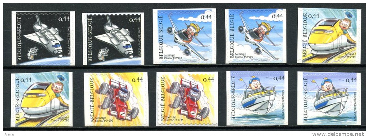 BE   3373 - 3377a   XX   ---   Belgica :  Ransports  --  Timbres Du Bloc BL120  Toutes Variantes - Nuovi