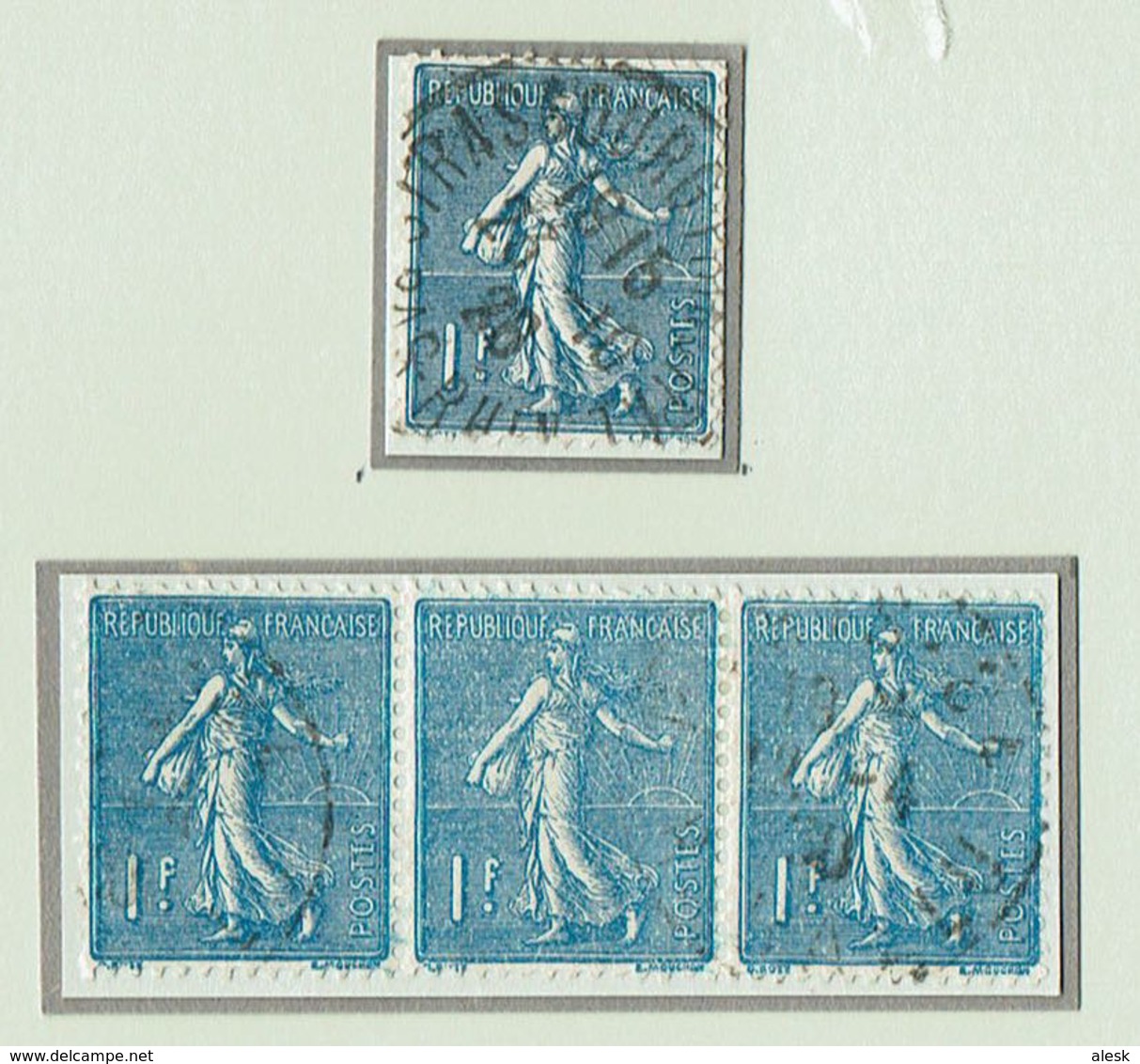 SEMEUSE LIGNÉE Lot 36 Timbres N°199+200+201+202+203+204+205+234 Avec Charnières - Pub Benjamin - Evian - 1903-60 Semeuse A Righe