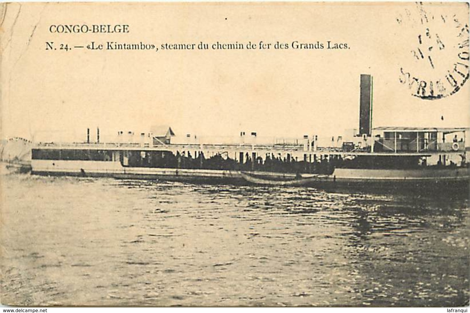 Pays Div : Ref M242- Congo Belge -bateaux -bateau Le Kintambo *- Steamer Du Chemin De Fer Des Grands Lacs  - - Congo Belge