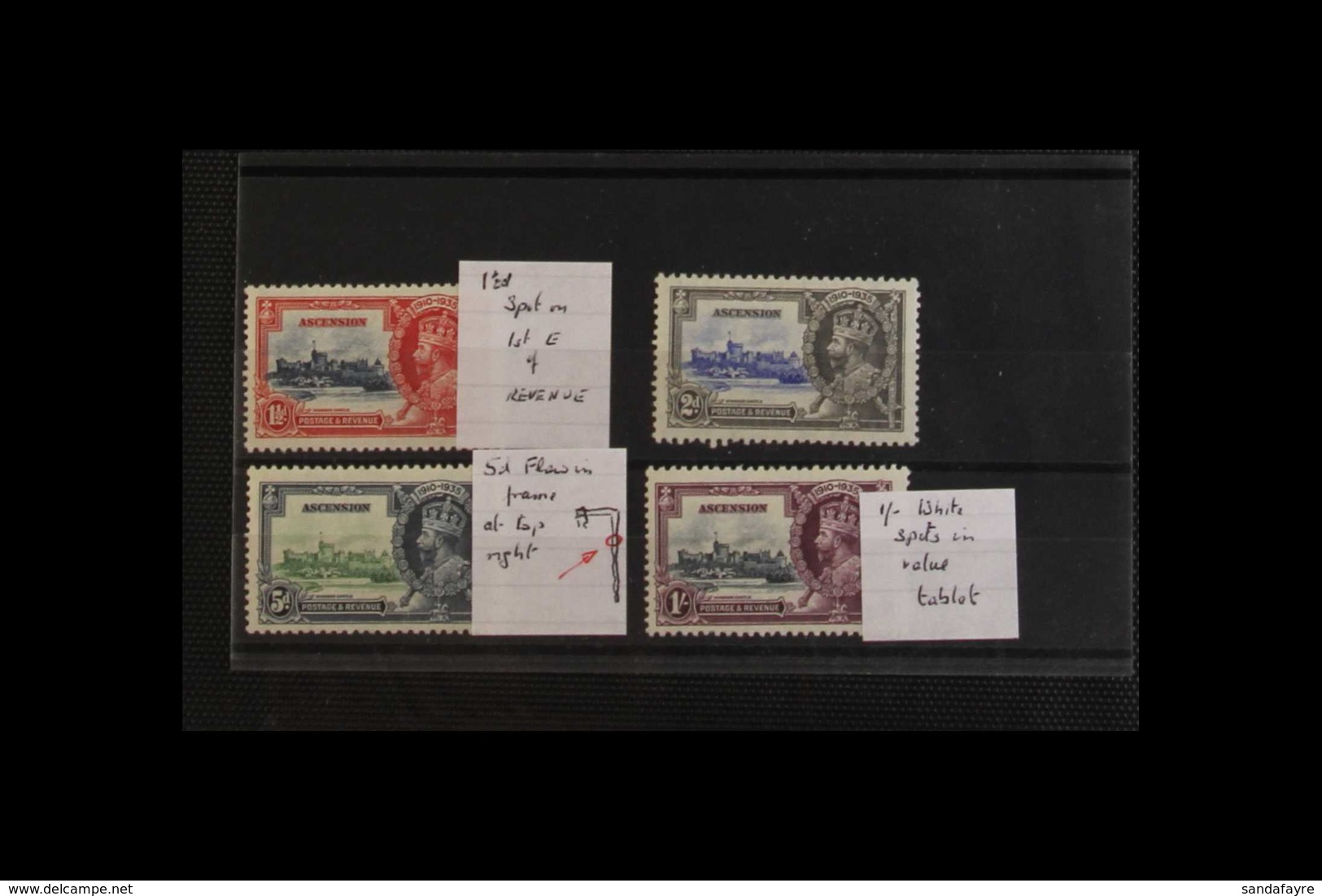 1935 SILVER JUBILEE VARIETIES.  An Unusual Collection Of Complete Mint Sets From Ascension To Br Virgin Is On Stock Card - Altri & Non Classificati