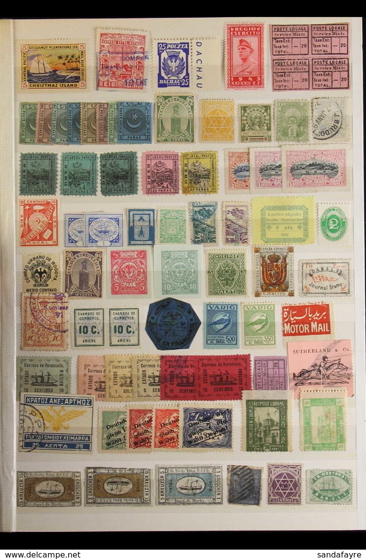LOCAL STAMPS  1860's-1940's Interesting World Mint & Used Collection On Stock Pages, Includes Morocco Locals, Compania D - Other & Unclassified