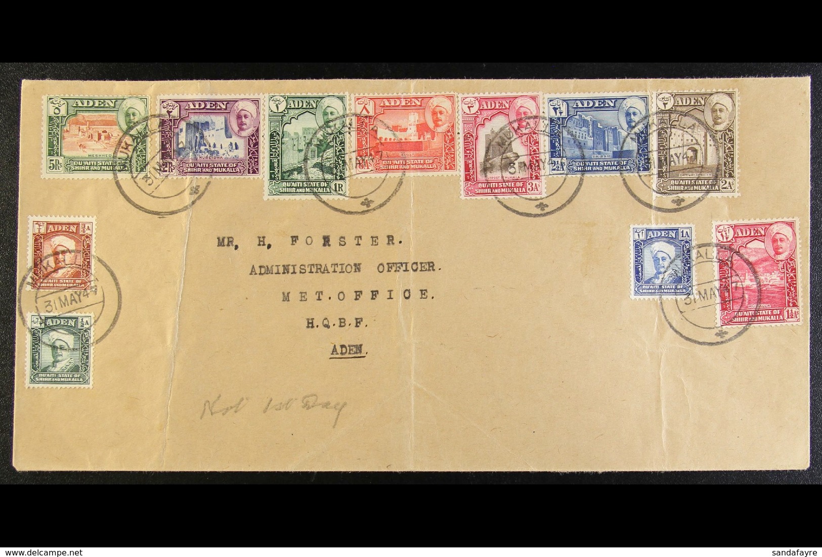 1942-46 PROTECTORATE STATES COLLECTION  Presented On Stock Pages. Includes SEIYUN 1942 & 1946 Sets Mint & Complete Used  - Aden (1854-1963)