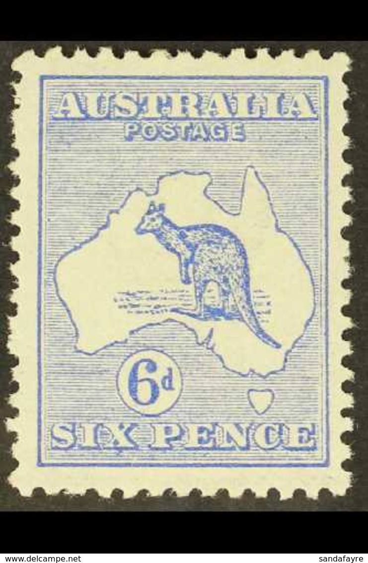 1913-14  6d Ultramarine Kangaroo, SG 9, Fine Mint. For More Images, Please Visit Http://www.sandafayre.com/itemdetails.a - Andere & Zonder Classificatie