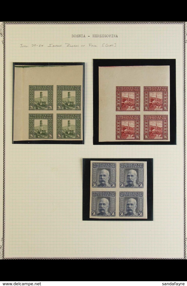 BOSNIA AND HERZEGOVINA  1906 Pictorials Complete IMPERF Set (Michel 29/44 U, SG 186C/201C), Mostly Never Hinged Mint Mai - Altri & Non Classificati