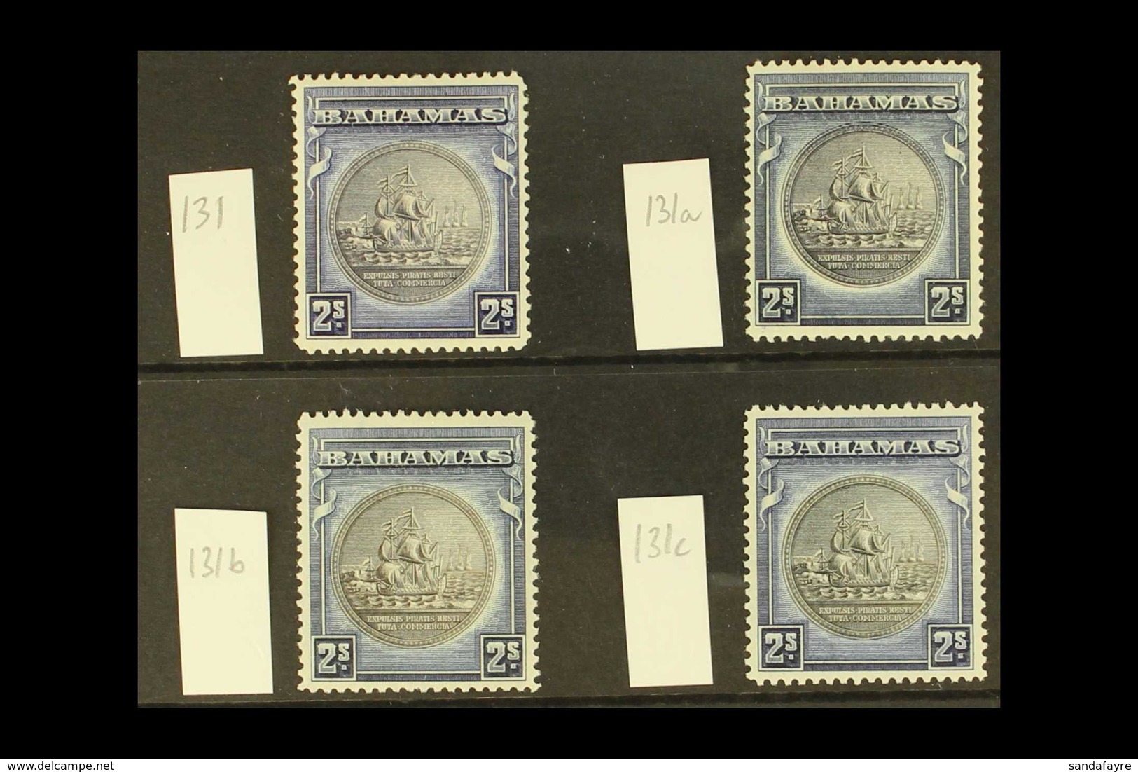 1931-46 2s ALL FOUR SHADES.  2s Slate-purple & Deep Ultramarine, 2s Slate-purple & Indigo, 2s Brownish Black & Indigo An - Andere & Zonder Classificatie