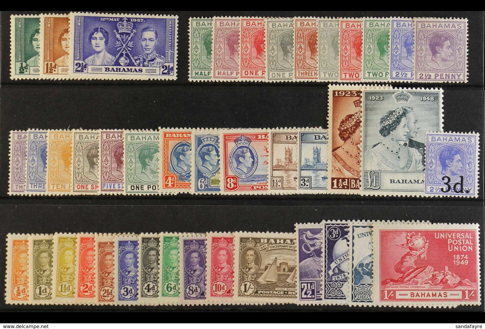 1937-52 MINT COLLECTION.  An All Different Selection On A Stock Card That Includes 1938 Definitive Set Of All Values, Si - Sonstige & Ohne Zuordnung