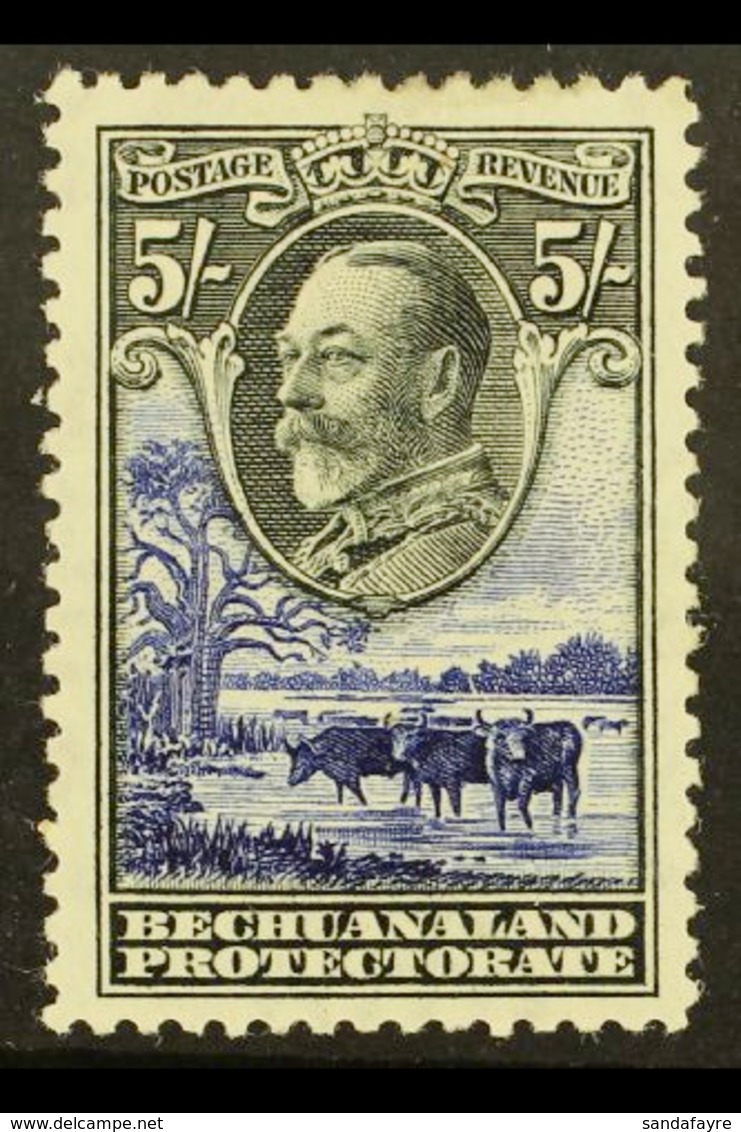 1932  5s Black And Ultramarine "Baobab Tree And Cattle", SG 109, Fine Mint. For More Images, Please Visit Http://www.san - Autres & Non Classés