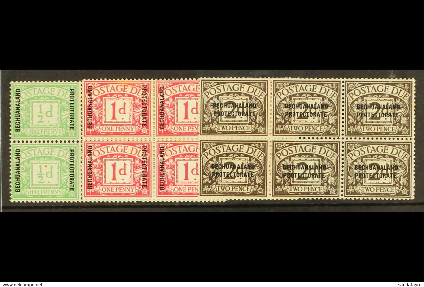 POSTAGE DUES  1926 Set Complete, SG D1/3, In Mint Blocks Of 6 (some Toning /staining On 1d Block) Otherwise Fine Appeara - Andere & Zonder Classificatie