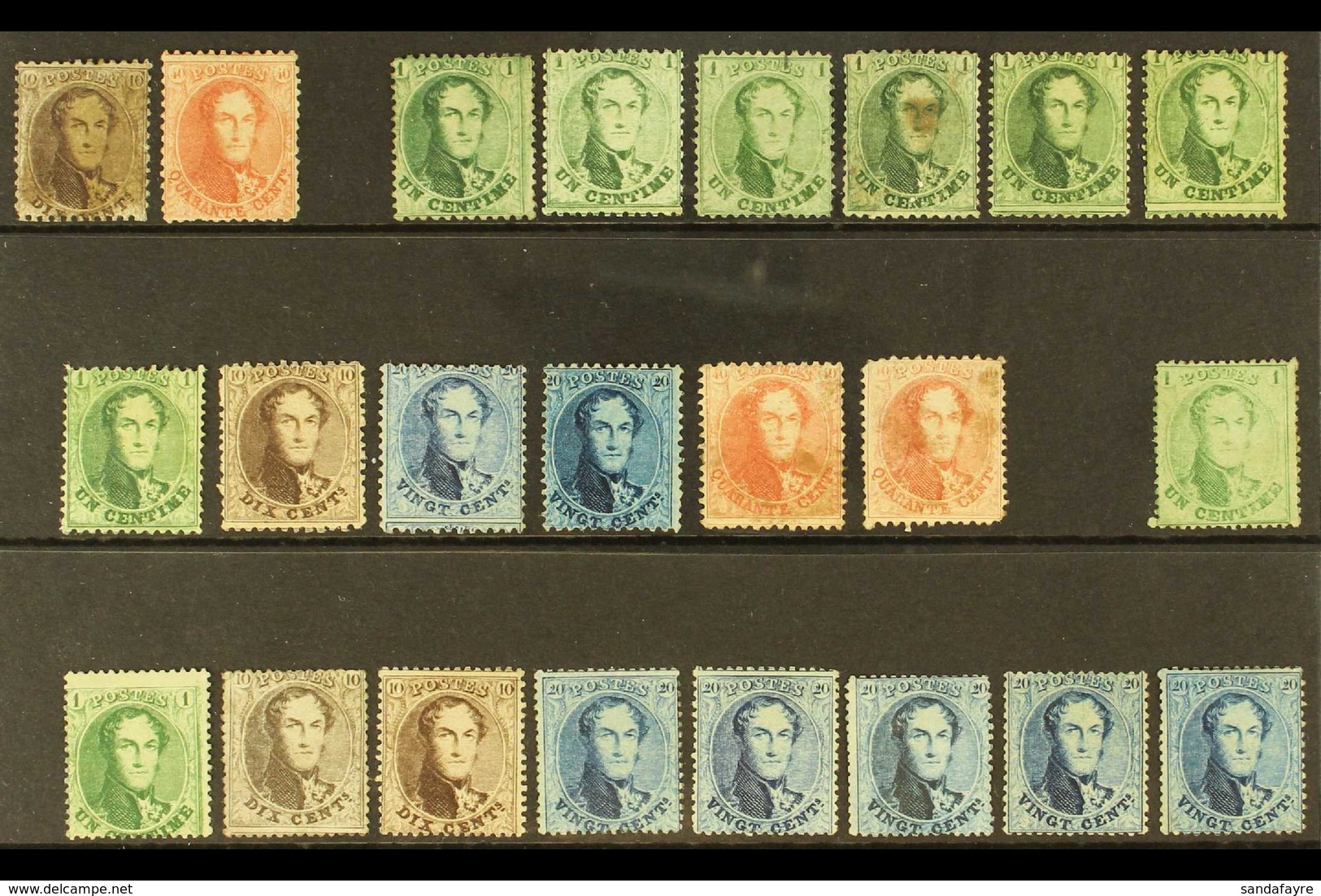 1863-65 PERFORATED MEDALLIONS MINT/UNUSED SELECTION CAT £7500+  With Shades & Perf Types On A Stock Card, Comprising 186 - Altri & Non Classificati