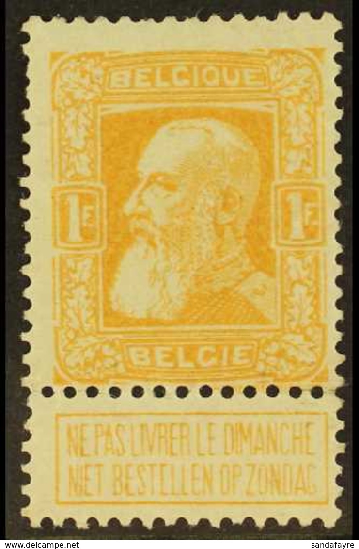 1905-08  1fr Orange-yellow, Mi 76a, SG 104, Light Corner Bend, Otherwise Fine Mint. For More Images, Please Visit Http:/ - Andere & Zonder Classificatie