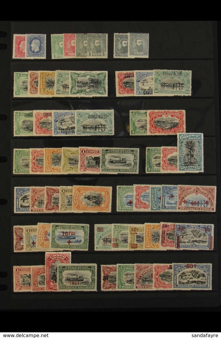 CONGO 1886-1923 FINE MINT COLLECTION  Incl. 1886 25c, 1887 5f Grey, Unissued 25f And 50f Grey, 1909 Overprints To 40c (2 - Other & Unclassified