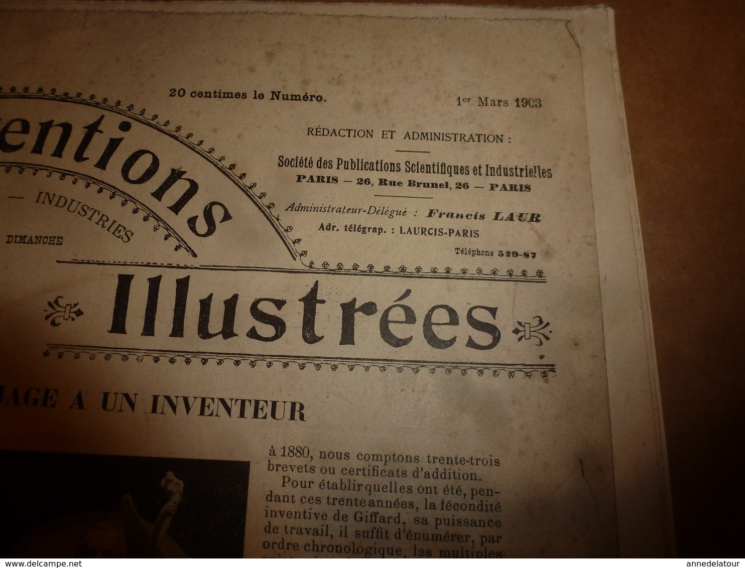 1903 LES INVENTIONS ILLUSTRÉES:Aéro-moteur;Nettoie-fenêtres;Aéromobile;Vélo Ni Pédales Ni Chaine;Bâteau Inchavirable;etc - Wissenschaft