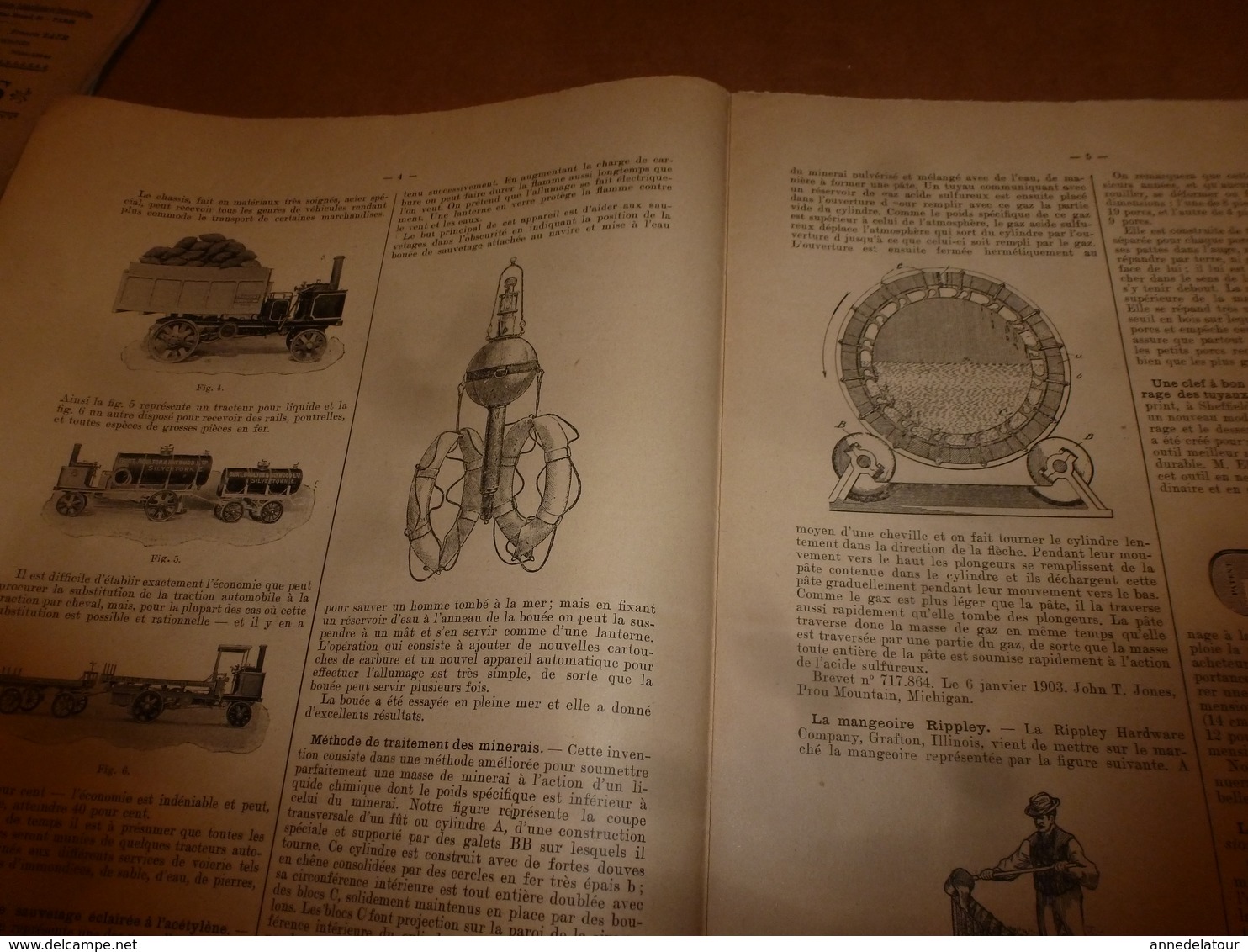 1903 LES INVENTIONS ILLUSTRÉES:Aéro-moteur;Nettoie-fenêtres;Aéromobile;Vélo ni pédales ni chaine;Bâteau inchavirable;etc