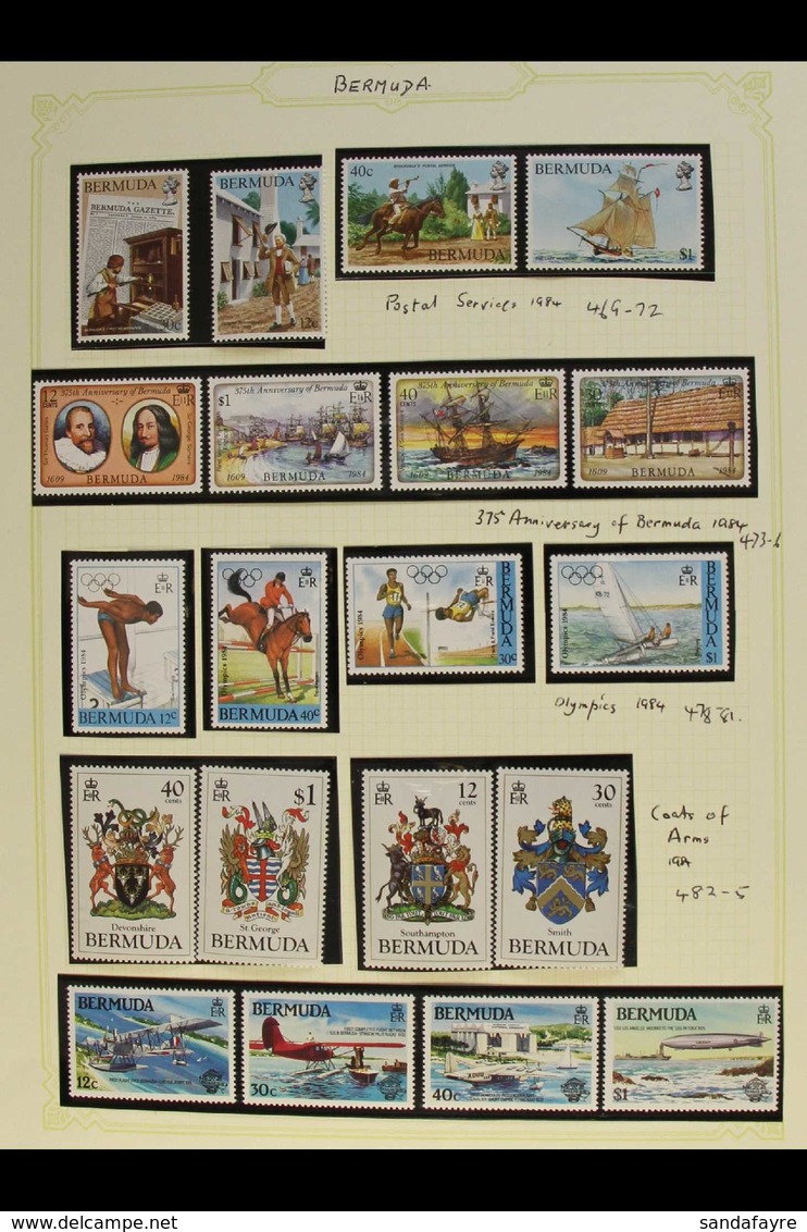 1983-1993 COMPREHENSIVE NEVER HINGED MINT COLLECTION  A Beautiful, COMPLETE Collection Of Stamps From The 1983 Bicentena - Bermuda