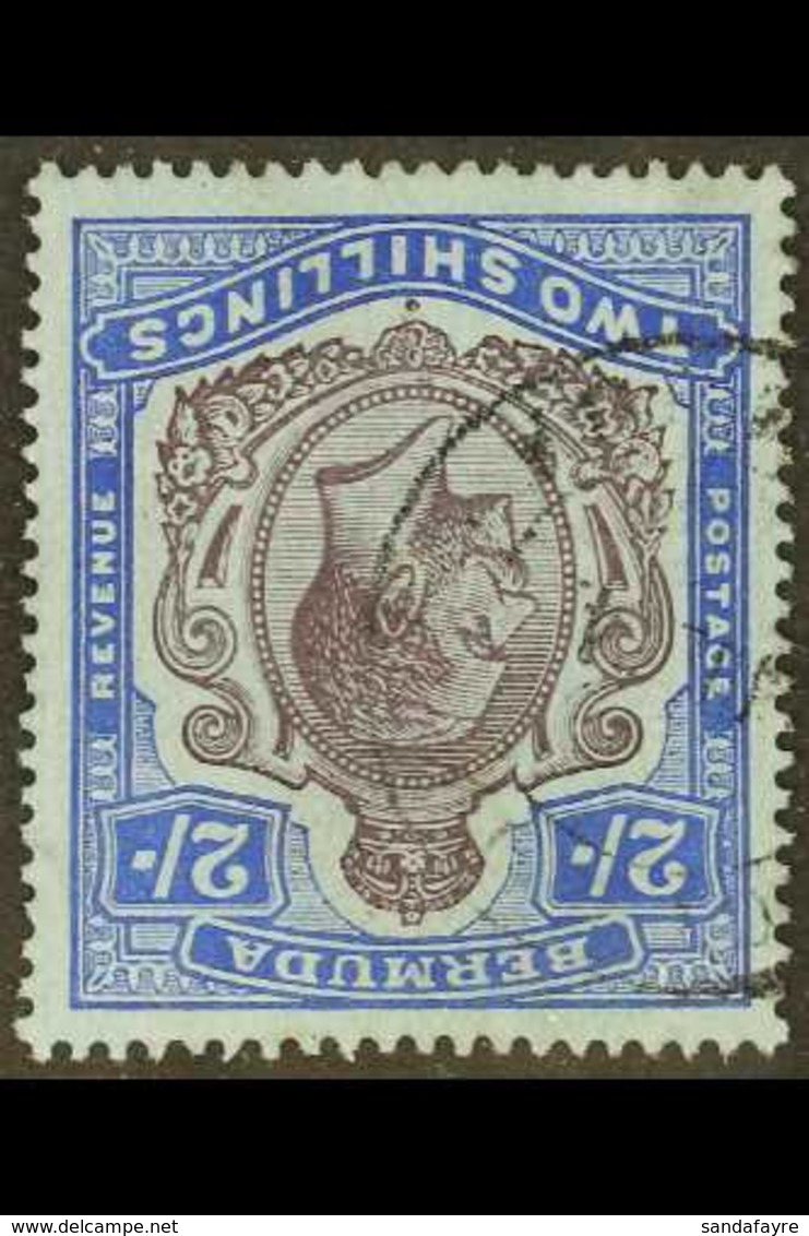 KGV RARE WATERMARK ERROR  1918-22 (wmk Mult Crown CA) KGV 2s Purple And Blue/blue With WATERMARK REVERSED, SG 51bx, Very - Bermuda