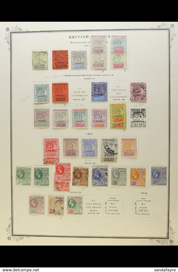 1862-1966 MINT AND USED COLLECTION  On Printed Pages, Mostly Fine Condition. Note 1863-76 Small Range To 48c Used; 1881  - Guyana Britannica (...-1966)