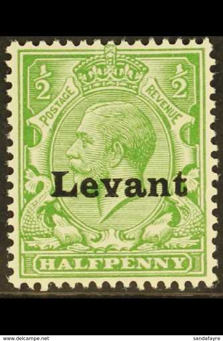 1916 SALONICA  ½d Green "Levant" Opt'd, SG S1, Very Fine Mint For More Images, Please Visit Http://www.sandafayre.com/it - Brits-Levant