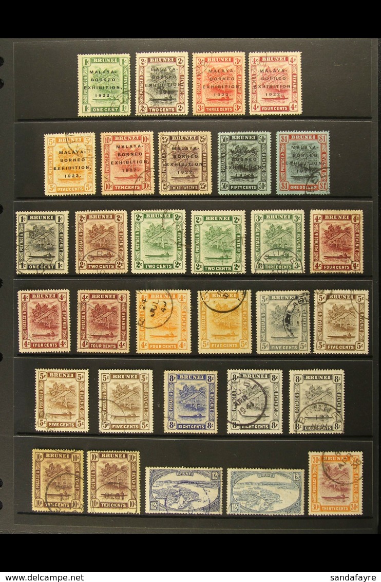 1922-1964 USED COLLECTION.  A Neatly Presented Collection With Shade Ranges On Stock Pages. Includes 1922 "Malaya - Born - Brunei (...-1984)