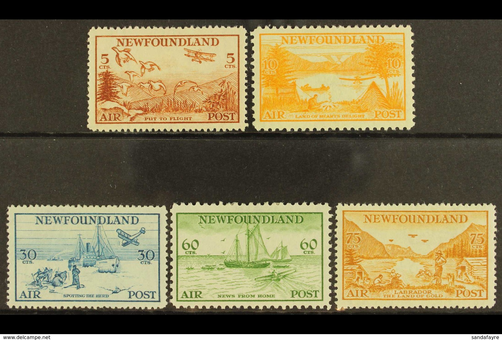 1933  Air Pictorials Set, SG 230/4, Very Fine Mint (5 Stamps) For More Images, Please Visit Http://www.sandafayre.com/it - Other & Unclassified