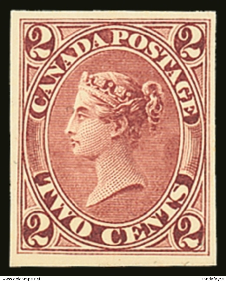 1864  2c Plate Proof In Dark Rose On Card, Uni 20TC, Very Fine And Fresh With Clear Margins All Round. For More Images,  - Altri & Non Classificati