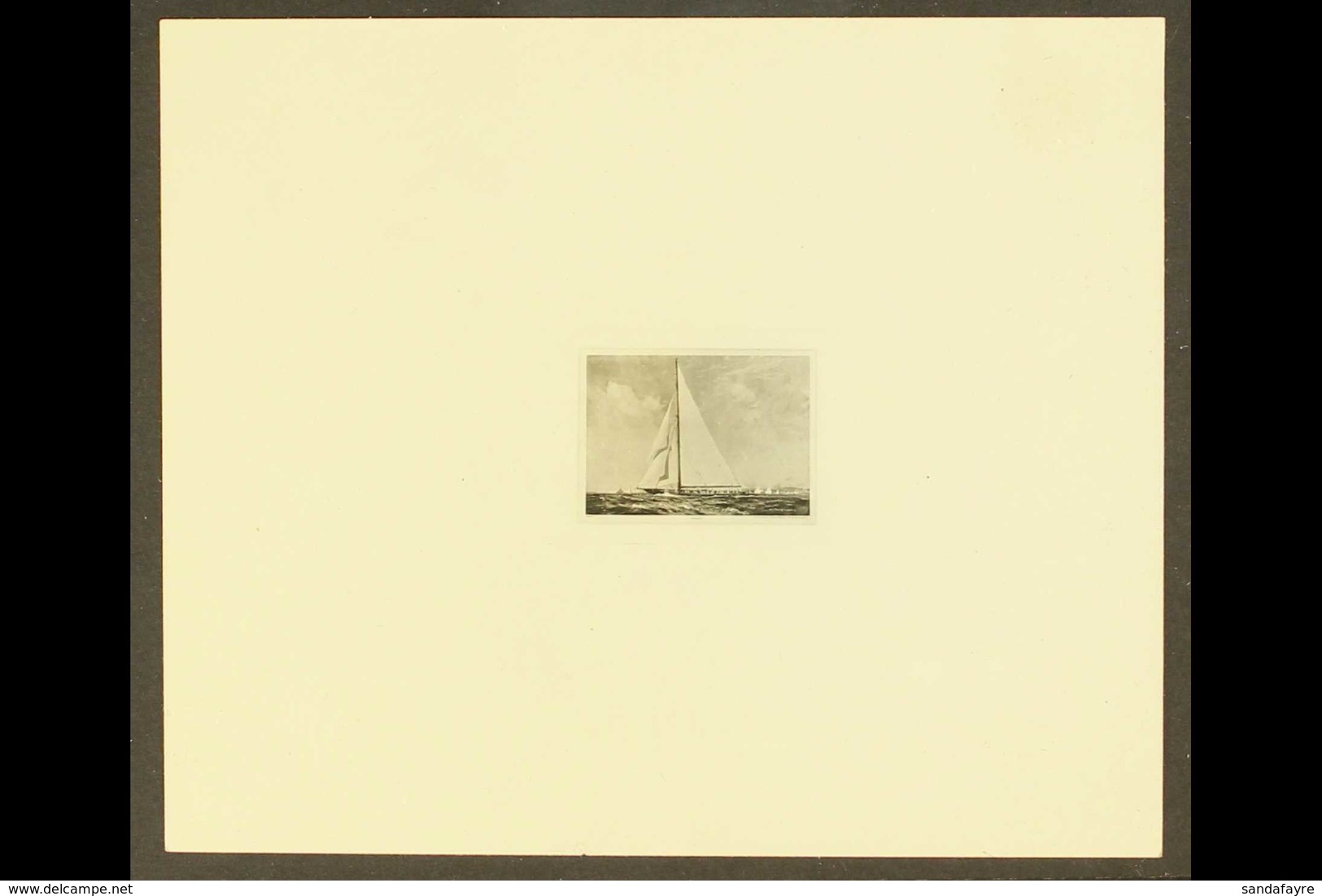 1935 SILVER JUBILEE  13c Royal Yacht Britannia, Photographic Proof Of The Central Vignette On Glossy Surfaced Paper With - Altri & Non Classificati