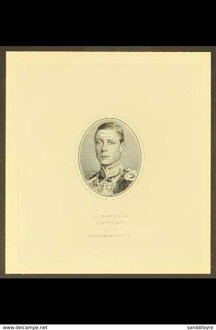1935 SILVER JUBILEE  5c Ed VIII When Prince Of Wales, Die Proof Of The Portrait Used For The Central Vignette, 85mmx90mm - Andere & Zonder Classificatie