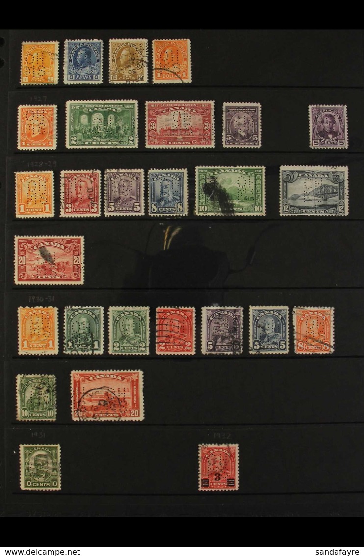 OFFICIALS  1923-46 Impressive All Different Used Collection Which Includes (punctured With Type O1 Perfins) 1923-31 "Adm - Sonstige & Ohne Zuordnung