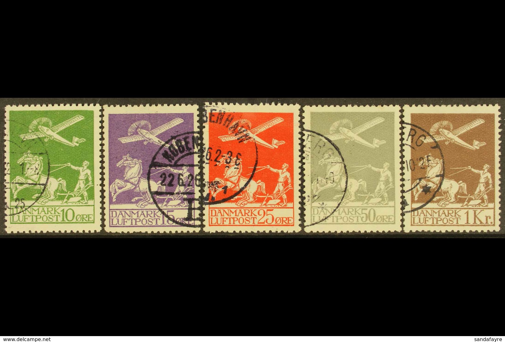 1925-29  Airmail Complete Set, SG 224/228 Or Michel 143/145 And 180/181, Very Fine Used. (5 Stamps) For More Images, Ple - Other & Unclassified