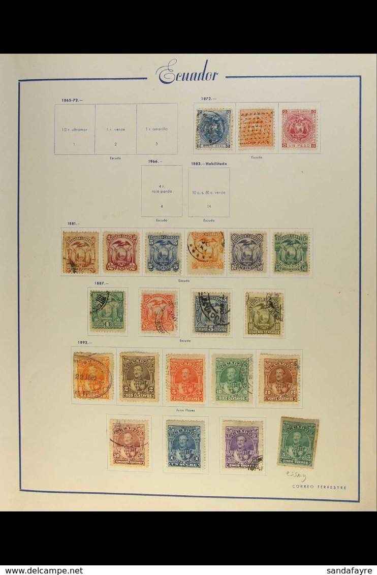 1872-1977 EXTENSIVE ALL DIFFERENT COLLECTION  A Large Mint & Used Collection Containing A Wealth Of Complete Sets Includ - Ecuador