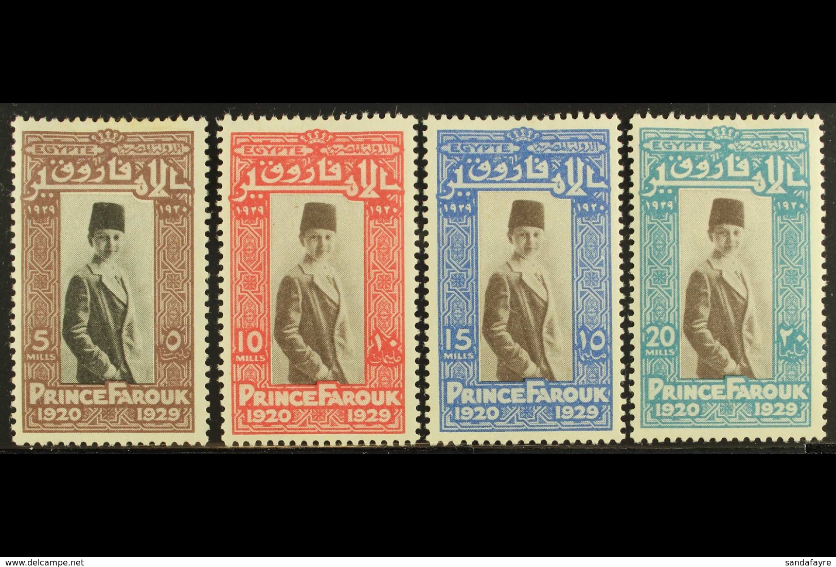 1929  Prince's Ninth Birthday Special Printing Set With 5m Centre In Black And 10m To 20m Centres In Brown, SG 178a/81a, - Andere & Zonder Classificatie