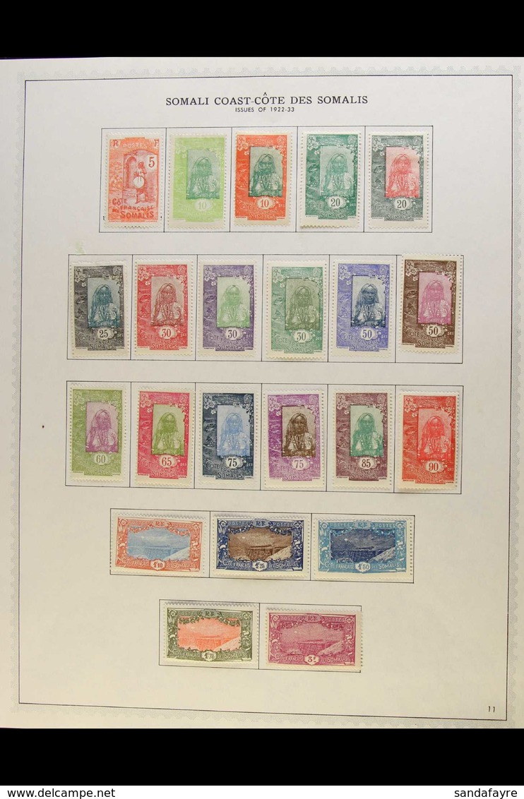 SOMALI COAST  1922-66 Lovely All Different Fine Used Collection On Album Pages, With A Complete Run Of Postage Issues Fr - Andere & Zonder Classificatie