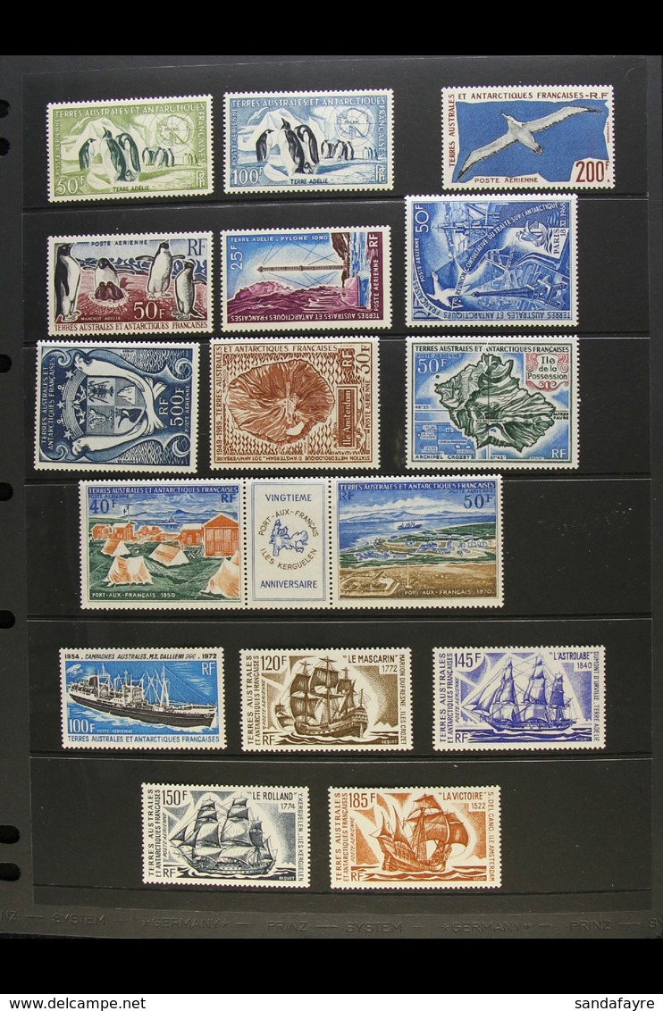 TAAF  1956-1988 NEVER HINGED MINT COLLECTION. A Delightful, All Different Collection Of "Air Post" Issues Presented On S - Altri & Non Classificati