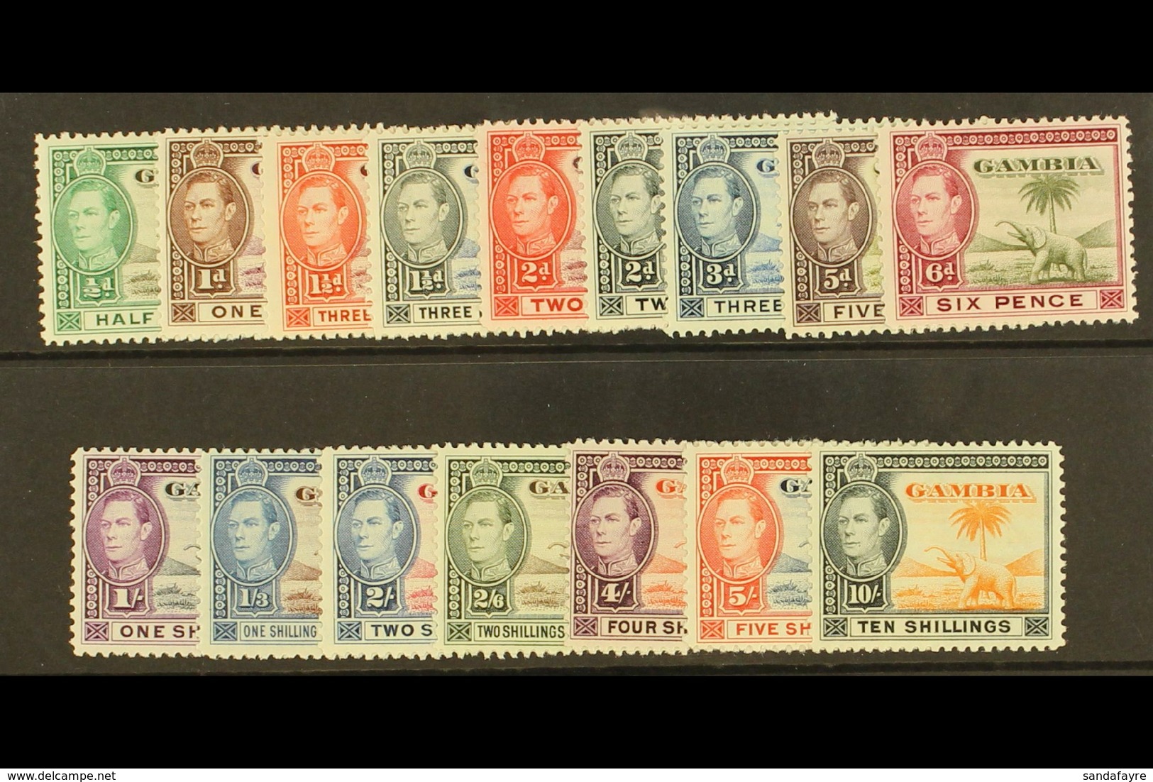 1938  Geo VI Pictorial Set Complete, SG 150/61, Very Fine And Fresh Mint. (16 Stamps) For More Images, Please Visit Http - Gambie (...-1964)