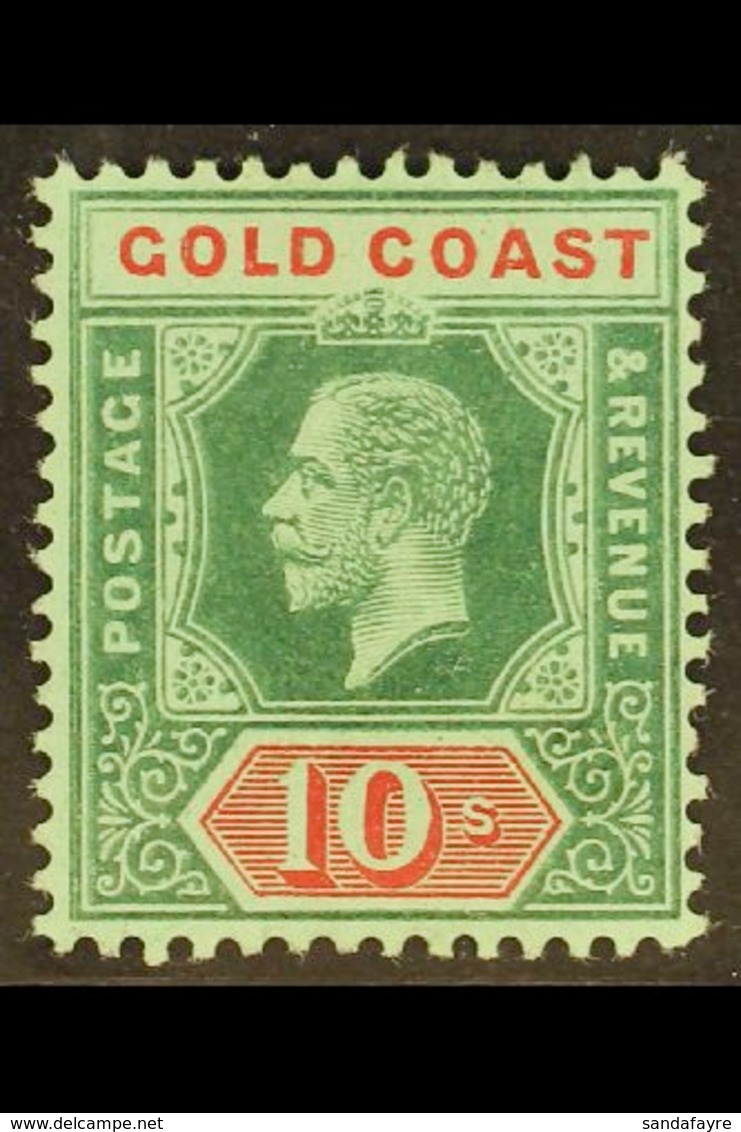 1913-21  10s Green And Red On Green, SG 83, Fine Mint.  For More Images, Please Visit Http://www.sandafayre.com/itemdeta - Côte D'Or (...-1957)