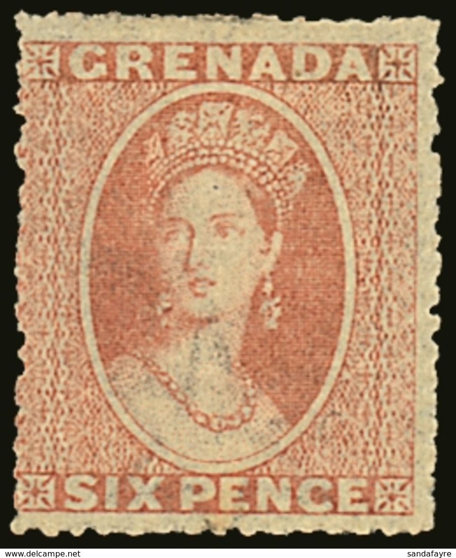 1863-71  6d Rose, Wmk Small Star, Rough Perf 14 To 16,  SG 6, Fine Mint  For More Images, Please Visit Http://www.sandaf - Grenada (...-1974)