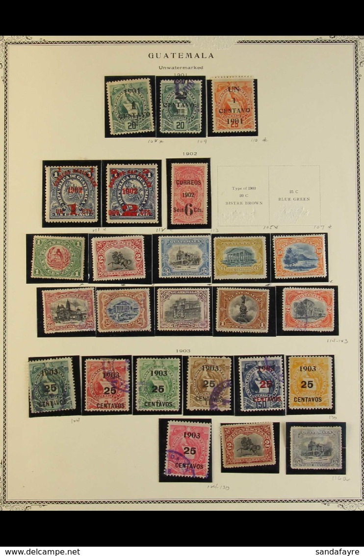 1901-1960's ATTRACTIVE COLLECTION  In Hingeless Mounts On Pages, All Different Mint & Used Stamps, Highly COMPLETE From  - Guatemala