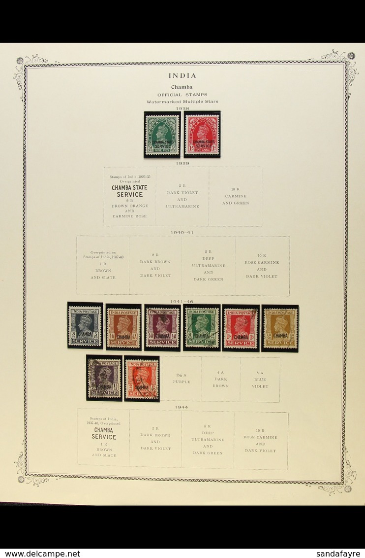 CHAMBA  1887-1947 Mint And Used All Different Collection On Printed Leaves, Generally Good To Fine Condition. Note 1887- - Altri & Non Classificati