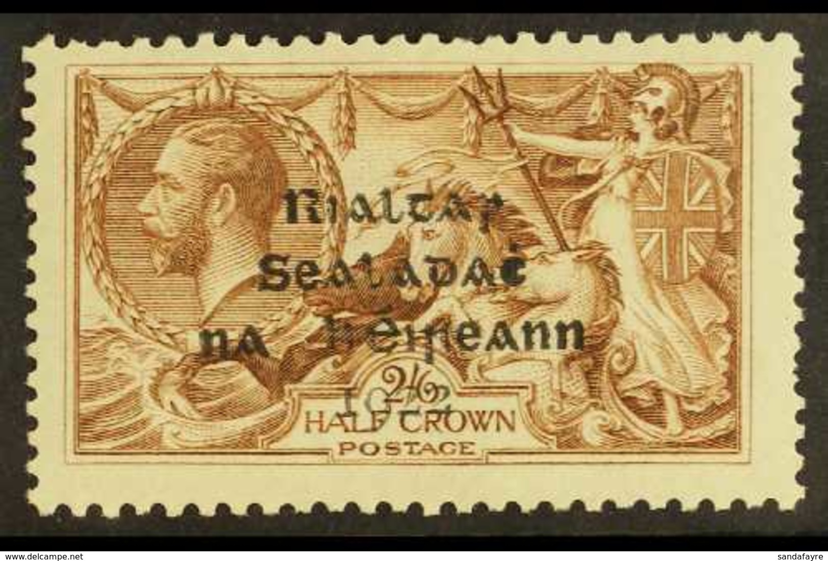 1922  2s6d Sepia-brown Dollard Overprint NISSEN RE-ENTRY (position R. 1/3 Plate 2/4 R), Hibernian T12a, Fine Mint, A Few - Andere & Zonder Classificatie